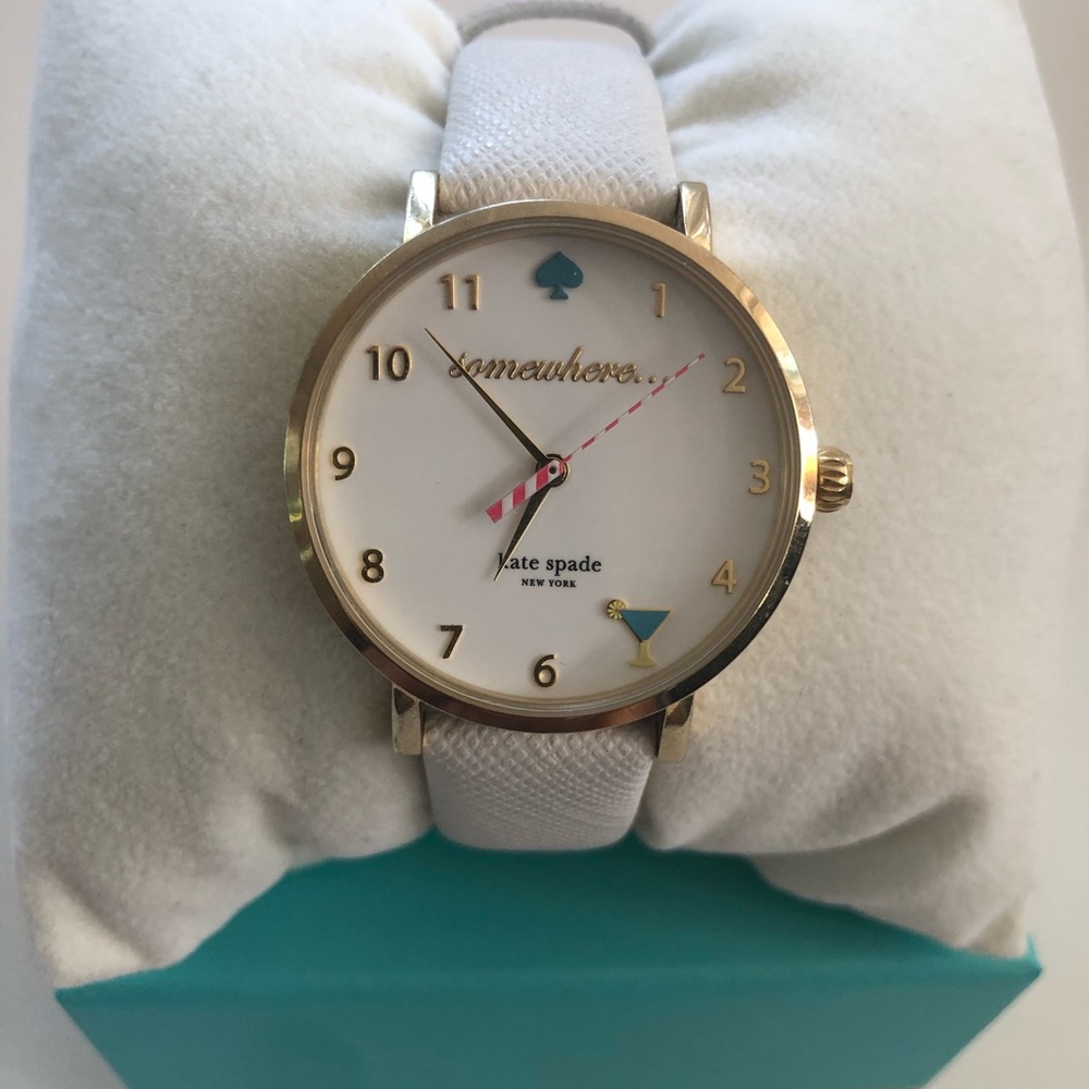 Kate Spade 5 o’clock somewhere watch white w/ box